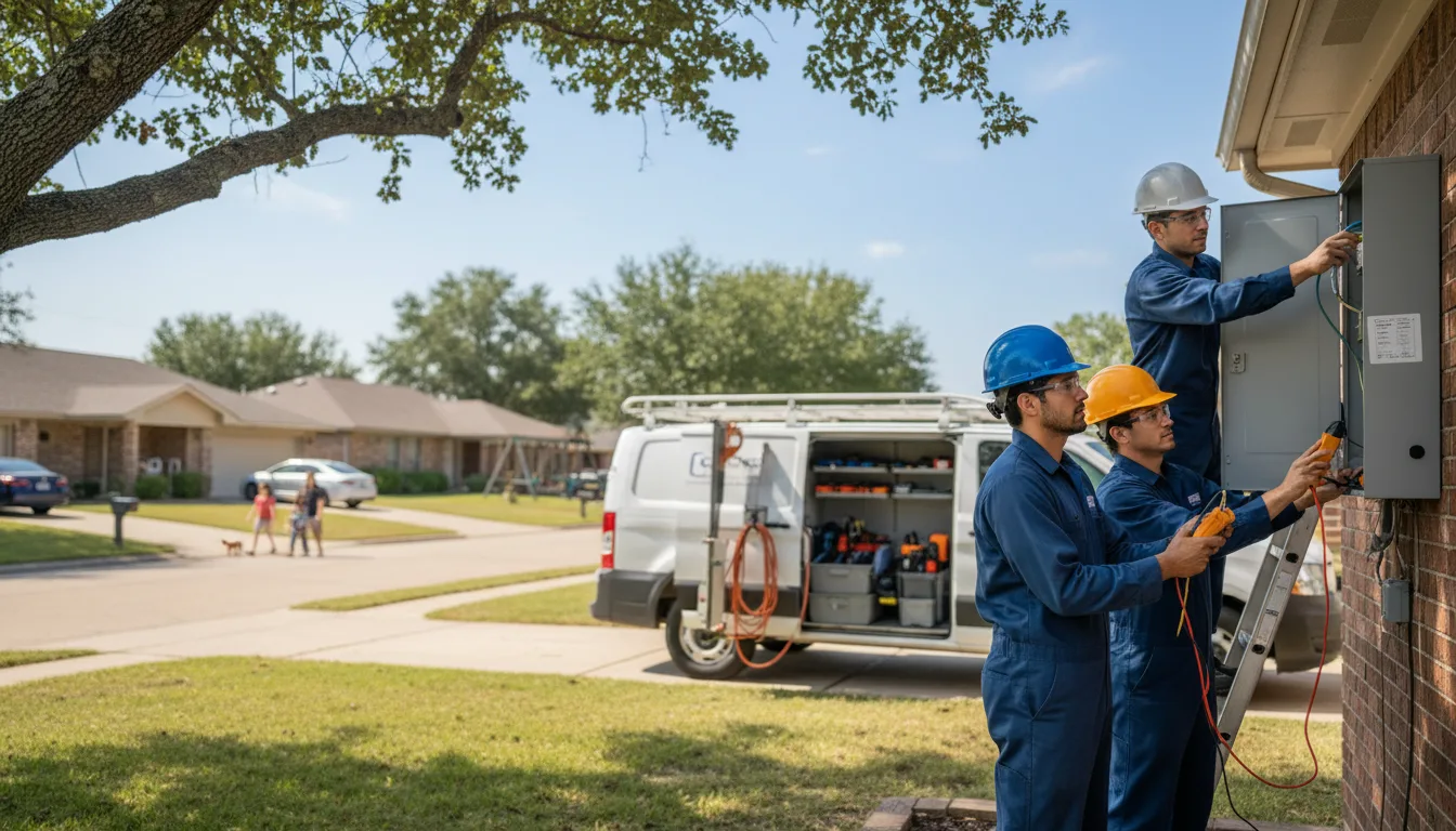 Certified electrician providing emergency electrical services in Terrell, TX